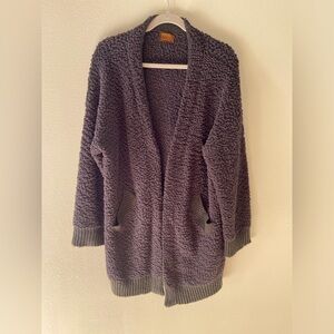 POL Open Front  Charcoal Grey Sweater Cardigan Women’s Size Small